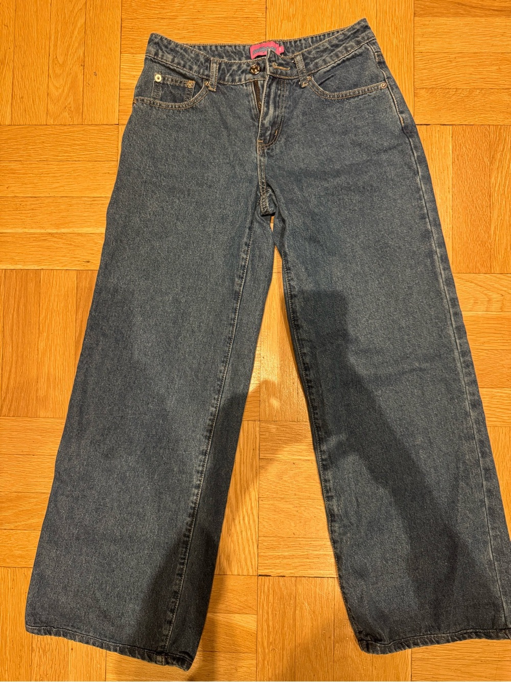 Edikted Women’s XS Wide-Leg Dark Blue Jeans